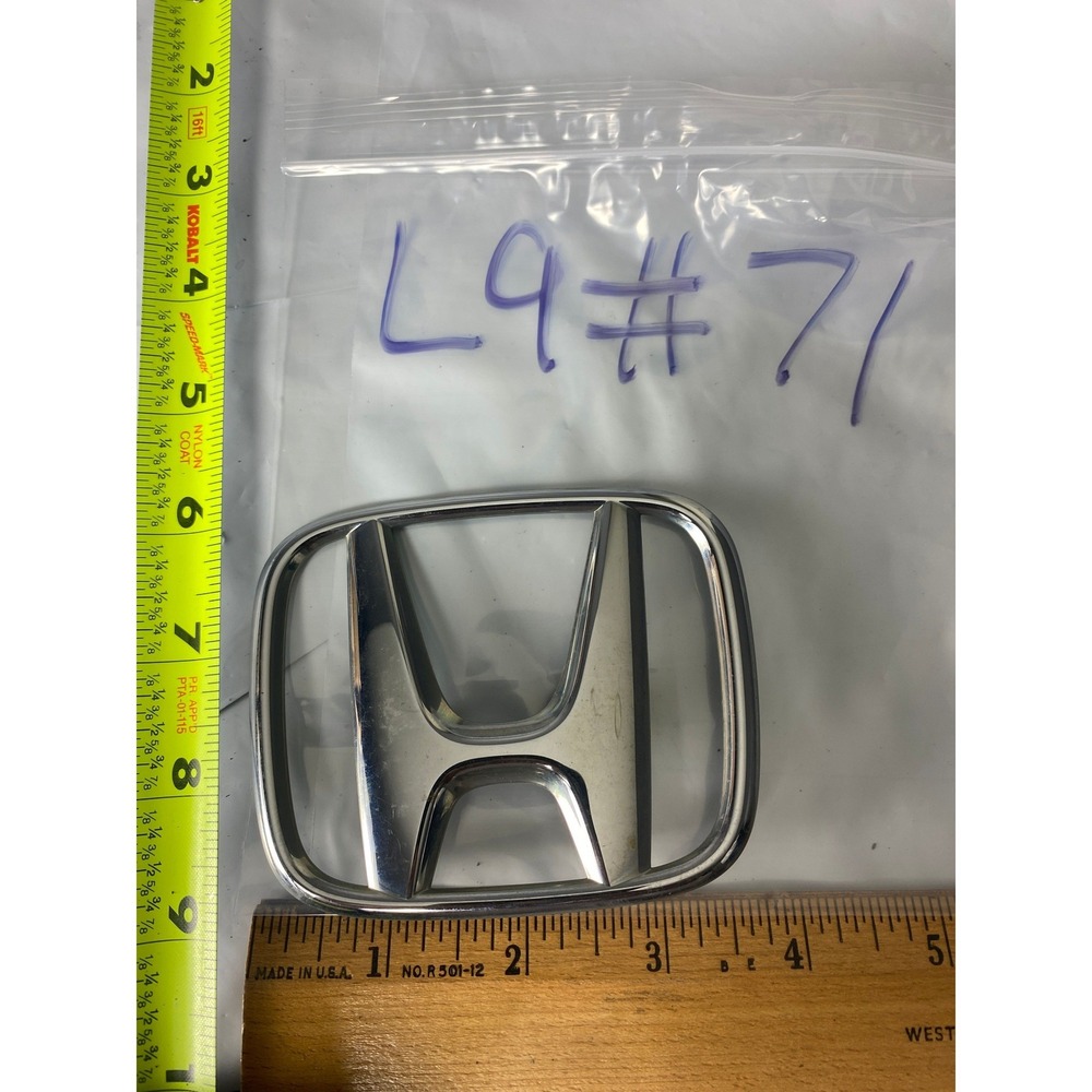 Honda Chrome Silver Front Rear Trunk Hood Emblem Logo Badge Replacement 3.5 Inch